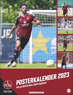 FC Nürnberg Posterkalender 2023. Fotokalender groß mit den besten Spielerfotos des Vereins. Wandkalender 2023 Großformat. 34×44 cm. Hochformat. von Heye