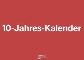 10-Jahres-Kalender 2016 von Korsch Verlag