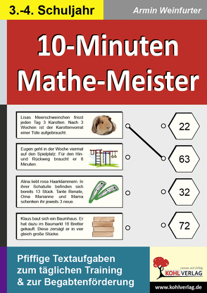 10-Minuten-Mathe-Meister / Klasse 3-4 von Weinfurter,  Armin