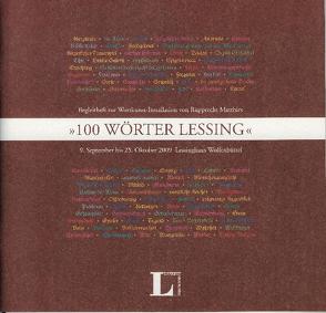 100 Wörter Lessing von Lessing Adademie Wolfenbüttel, Stenzel,  Jürgen