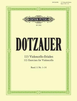 113 Violoncello-Etüden von Dotzauer,  Justus Johann Friedrich