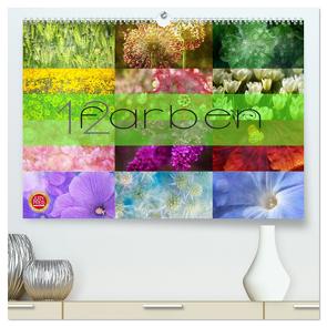 12 Farben (hochwertiger Premium Wandkalender 2024 DIN A2 quer), Kunstdruck in Hochglanz von Cross,  Martina