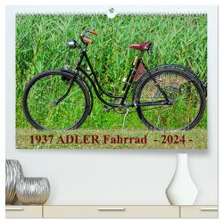 1937 ADLER Fahrrad (hochwertiger Premium Wandkalender 2024 DIN A2 quer), Kunstdruck in Hochglanz von Herms,  Dirk