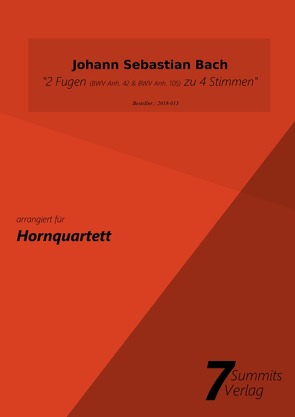 2 Fugen (BWV Anh. 42 & BWV Anh. 105) zu 4 Stimmen – J.S.Bach (arr. Christian Fath) von Fath,  Christian
