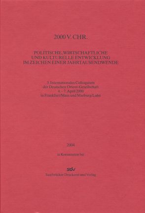 2000 v. Chr. – Politische, wirtschaftliche und Kulturelle Entwicklung im Zeichen einer Jahrtausendwende von Meyer,  Jan W, Sommerfeld,  Walter