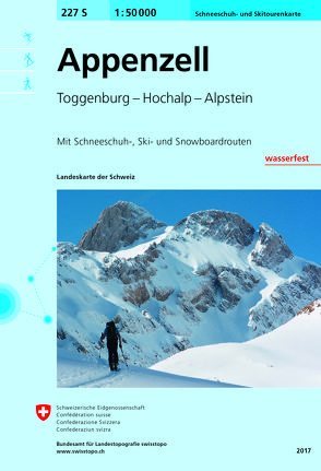 227S Appenzell Schneeschuh- und Skitourenkarte