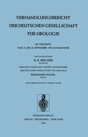 24. Tagung vom 13. bis 16. September 1972 in Hannover von Büscher,  H.-K., Nagel,  R.