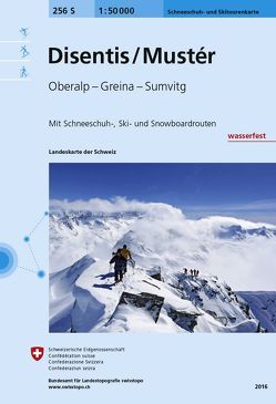 256S Disentis / Mustér Schneeschuh- und Skitourenkarte