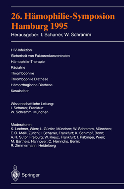 26. Hämophilie-Symposion von Scharrer,  Inge, Schramm,  Wolfgang
