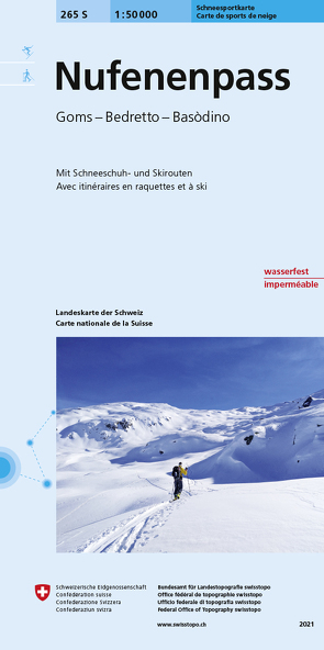 265S Nufenenpass Schneeschuh- und Skitourenkarte