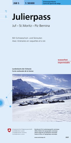 268S Julierpass Schneeschuh- und Skitourenkarte