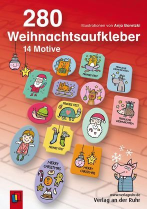 280 Weihnachtsaufkleber von Boretzki,  Anja, Verlag an der Ruhr,  Redaktionsteam