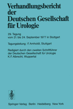 29. Tagung vom 21. September bis 24. September 1977 in Stuttgart von Albrecht,  K. F., Arnholdt,  F.