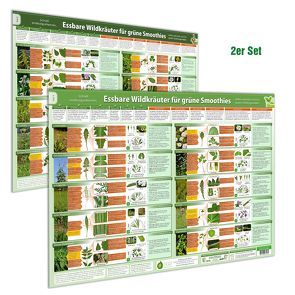 [2er Set] Essbare Wildkräuter für Grüne Smoothies Poster (DINA2) Teil 1 & 2 (2023) von Cremer,  Samuel, www.futurepacemedia.de, Zenz (Der Seelengärtner),  Alfred