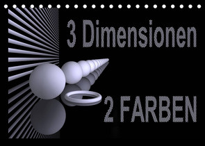 3 Dimensionen – 2 Farben (Tischkalender 2023 DIN A5 quer) von IssaBild