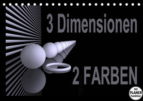 3 Dimensionen – 2 Farben (Tischkalender 2023 DIN A5 quer) von IssaBild