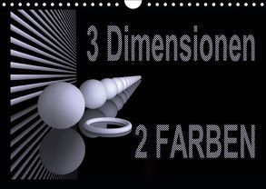3 Dimensionen – 2 Farben (Wandkalender 2019 DIN A4 quer) von IssaBild
