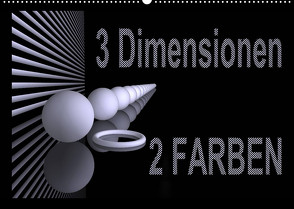 3 Dimensionen – 2 Farben (Wandkalender 2023 DIN A2 quer) von IssaBild