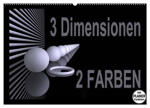 3 Dimensionen – 2 Farben (Wandkalender 2024 DIN A2 quer), CALVENDO Monatskalender von IssaBild,  IssaBild