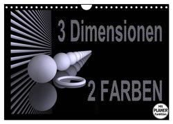 3 Dimensionen – 2 Farben (Wandkalender 2024 DIN A4 quer), CALVENDO Monatskalender von IssaBild,  IssaBild