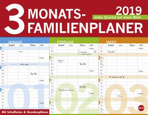 3-Monats-Familienplaner – Kalender 2019 von Heye