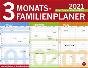 3-Monats-Familienplaner Kalender 2021 von Heye