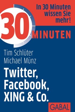 30 Minuten Twitter, Facebook, XING & Co. von Münz,  Michael, Schlüter,  Tim