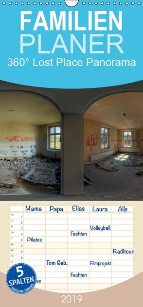 360° Lost Place Panorama – Familienplaner hoch (Wandkalender 2019 , 21 cm x 45 cm, hoch) von DerMische