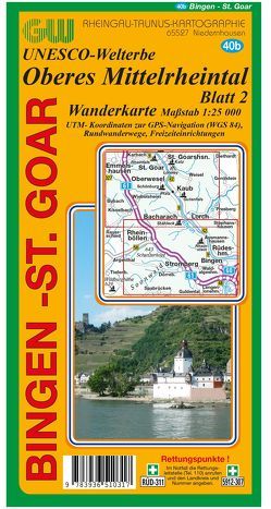 40b Bingen – St. Goar / Oberes Mittelrheintal von GW-Rheingau-Taunus-Kartographie