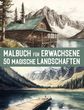 50 Magische Landschaften aus aller Welt / Malbuch für Erwachsene von Madrigenum,  Design