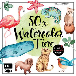 50 x Watercolor Tiere von Andrejew,  Nelli