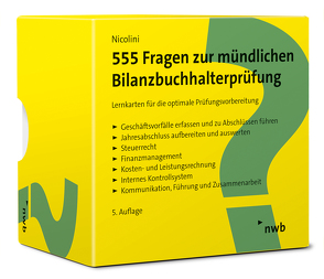 555 Fragen zur mündlichen Bilanzbuchhalterprüfung von Nicolini,  Hans J.