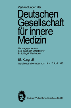 86. Kongreß von Schlegel,  Professor Dr. Bernhard