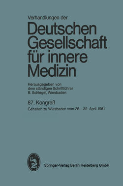 87. Kongreß von Schlegel,  Professor Dr. Bernhard