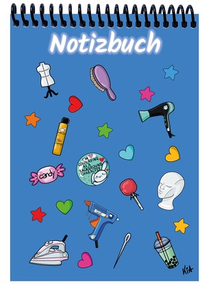 A 5 Notizblock Manga Items, blau, blanko von E&Z-Verlag GmbH
