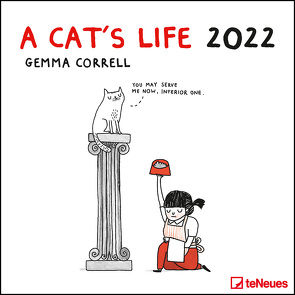 A Cat’s Life 2022 – Wand-Kalender – Broschüren-Kalender – 30×30 – 30×60 geöffnet – Katzen – Cartoon von Correll,  Gemma