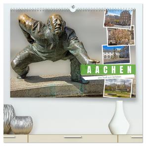 Aachen – ein Stadt zum Verlieben (hochwertiger Premium Wandkalender 2024 DIN A2 quer), Kunstdruck in Hochglanz von Braunleder,  Gisela