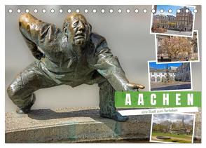 Aachen – ein Stadt zum Verlieben (Tischkalender 2024 DIN A5 quer), CALVENDO Monatskalender von Braunleder,  Gisela