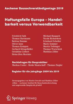 Aachener Bausachverständigentage 2019 von Oswald,  Martin, Zöller,  Matthias