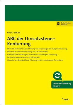 ABC der Umsatzsteuer-Kontierung von Eckert,  Karl-Hermann, Sebast,  Ronny