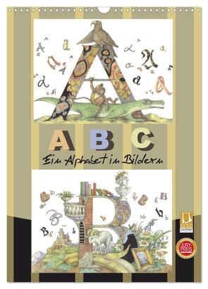 ABC. Ein Alphabet in Bildern. (Wandkalender 2024 DIN A3 hoch), CALVENDO Monatskalender von Yerokhina,  Kateryna