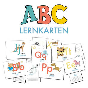 ABC-Lernkarten der Tiere, Bildkarten, Wortkarten, Flash Cards mit Groß- und Kleinbuchstaben | Lesen lernen mit Tieren für Kinder im Kindergarten und der Grundschule von Wirth,  Lisa