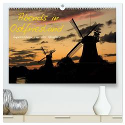 Abends in Ostfriesland (hochwertiger Premium Wandkalender 2024 DIN A2 quer), Kunstdruck in Hochglanz von Wenk,  Marcel