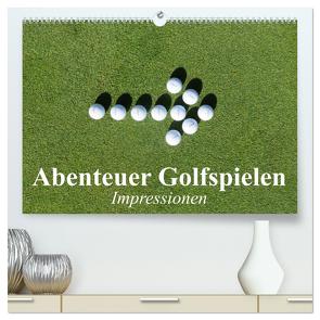 Abenteuer Golfspielen. Impressionen (hochwertiger Premium Wandkalender 2024 DIN A2 quer), Kunstdruck in Hochglanz von Stanzer,  Elisabeth
