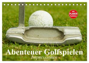Abenteuer Golfspielen. Impressionen (Tischkalender 2024 DIN A5 quer), CALVENDO Monatskalender von Stanzer,  Elisabeth