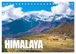Abenteuer Himalaya – Fernwandern im Annapurna (Tischkalender 2024 DIN A5 quer), CALVENDO Monatskalender von Freise,  Gunnar