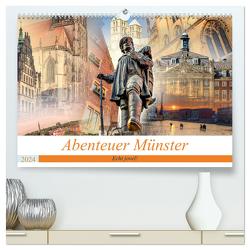 Abenteuer Münster – Echt jovel! (hochwertiger Premium Wandkalender 2024 DIN A2 quer), Kunstdruck in Hochglanz von Gross,  Viktor