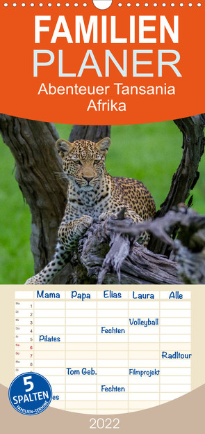 Familienplaner Abenteuer Tansania, Afrika (Wandkalender 2022 , 21 cm x 45 cm, hoch) von Struckmann,  Frank
