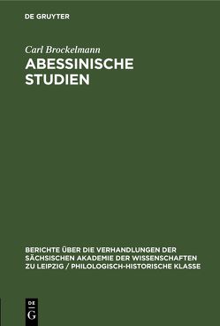 Abessinische Studien von Brockelmann,  Carl
