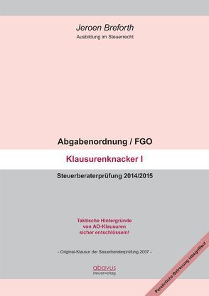 Abgabenordnung / FGO von Breforth,  Jeroen